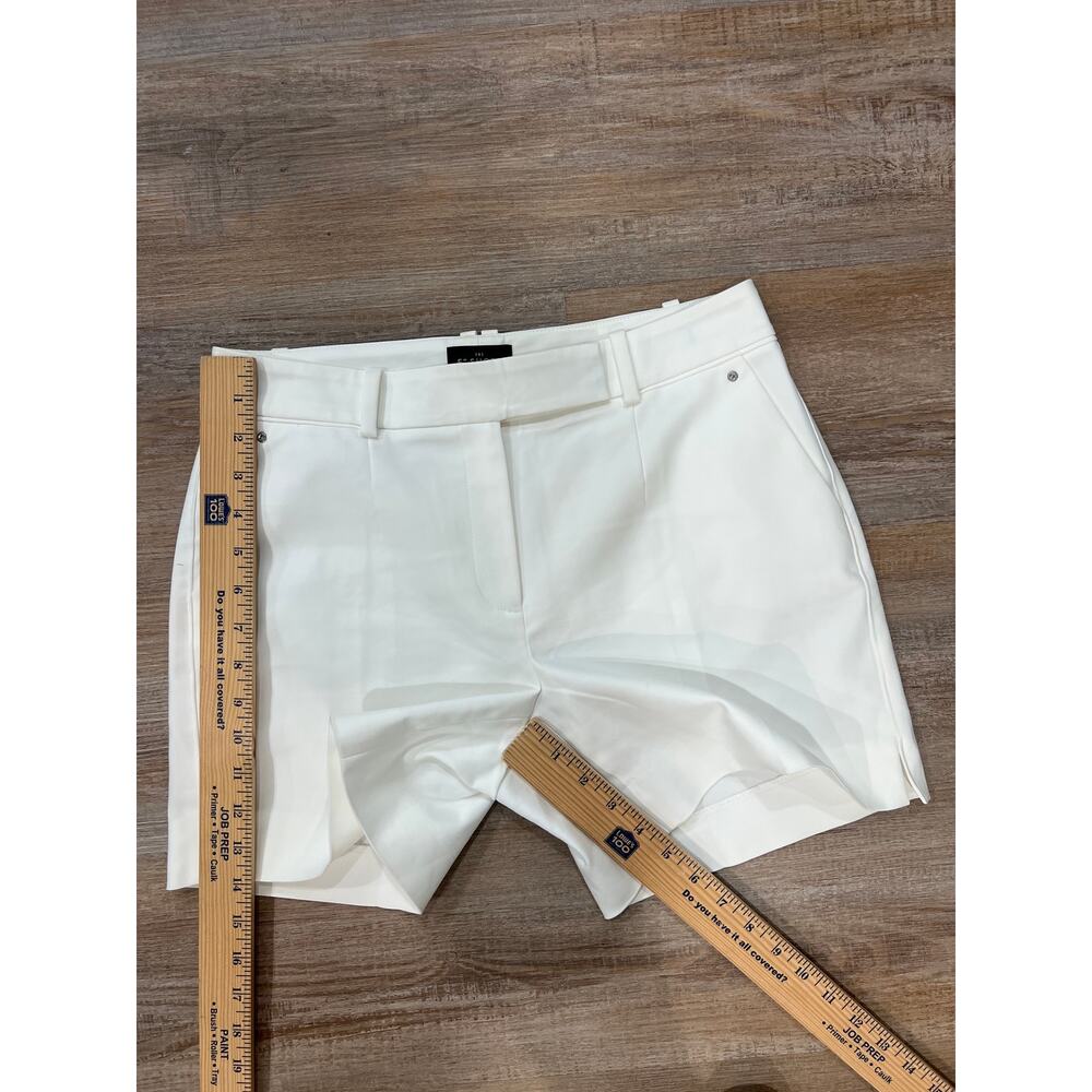 White House Black Market Size 4 White 5” Tailored Shorts Side Slits Pockets - Picture 10 of 14